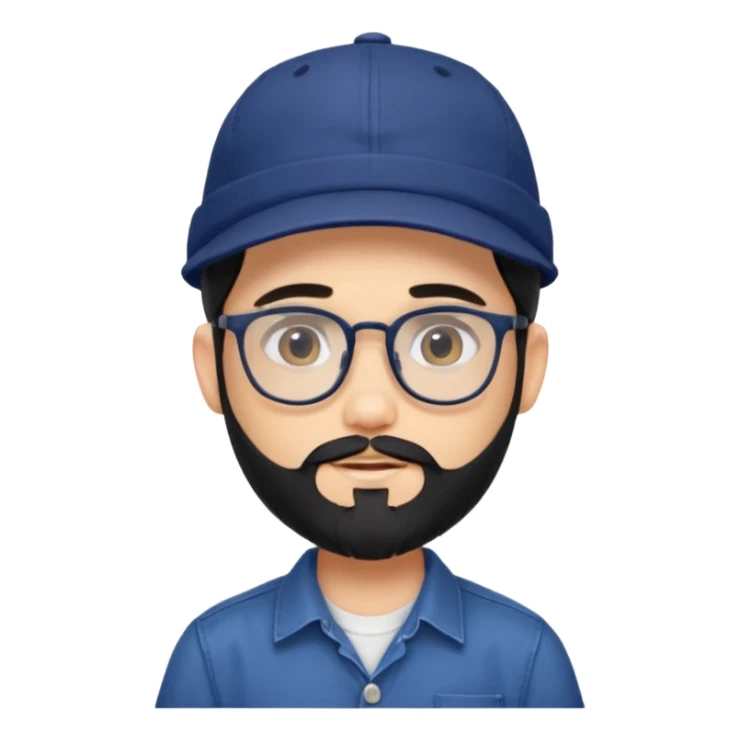 generate a fair pretty bratz boy wearing a dark blue cap and  button up shirt. Handsome with spectacles

bearded and handsome

hair black long sticker