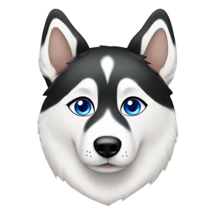 Yakutian laika with blue eyes and little black eyebrows sticker