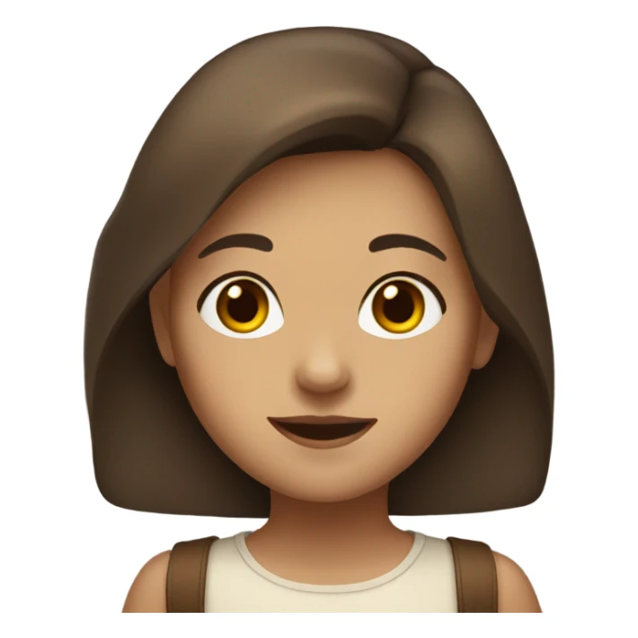 Brown hair brown eyes grl sticker