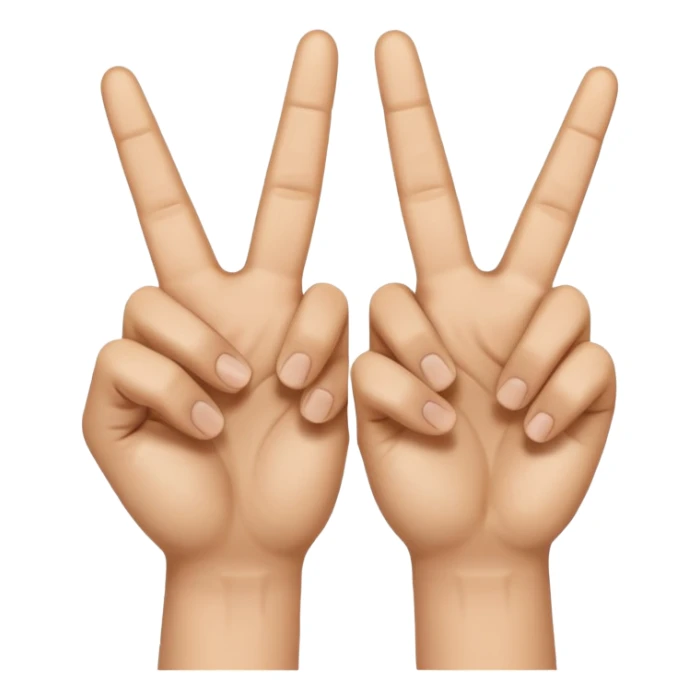 Something similar to this emoji "✌️" with let it show that it is made with AI sticker