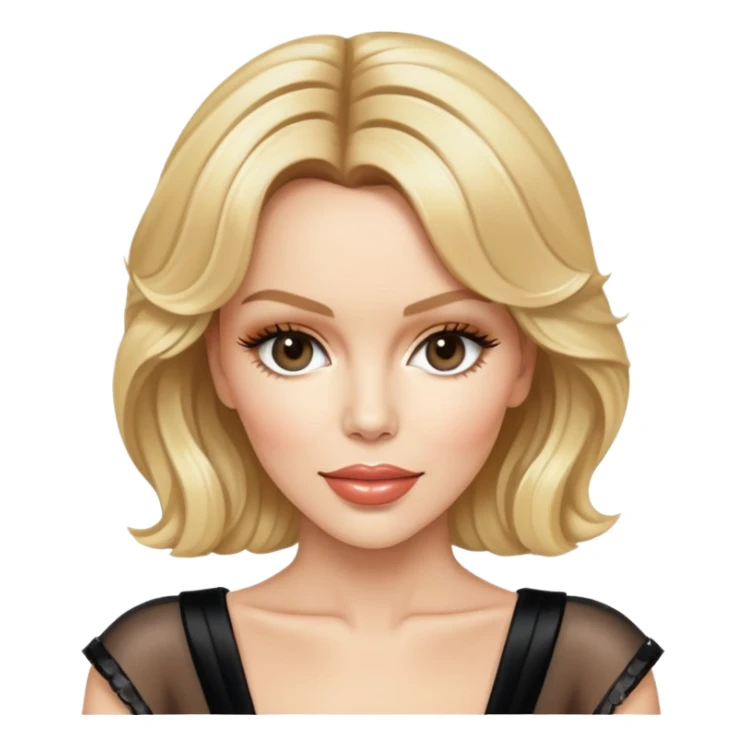 Kylie Minogue with blonde hair and glamorous outfit sticker