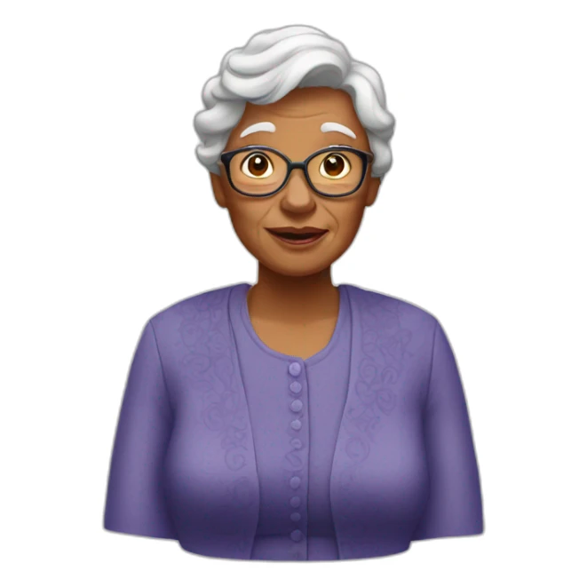 A grand-mother with red hair  sticker