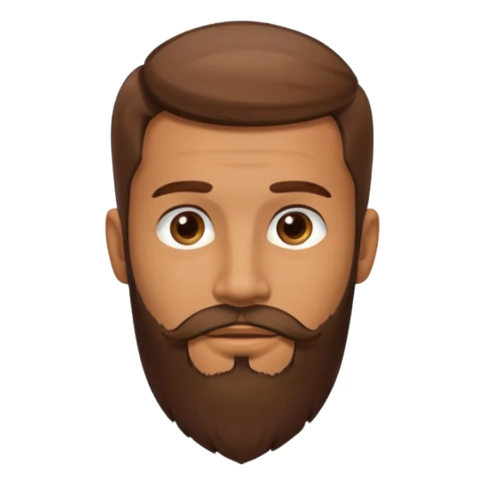 the man with a beard only on his chin sticker