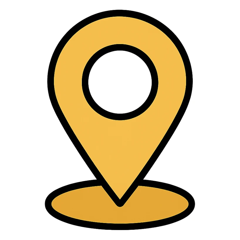 premium location icon, modern minimalism style, gold and black colors, luxury, status, concise and laconic style sticker