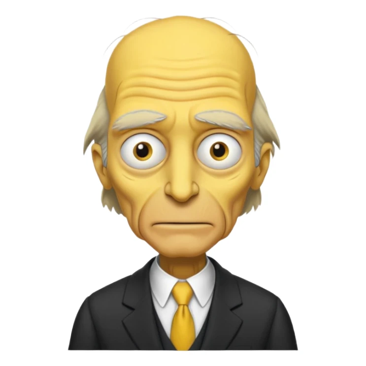 Mr. Burns, simpson, yellow skin tone. sticker