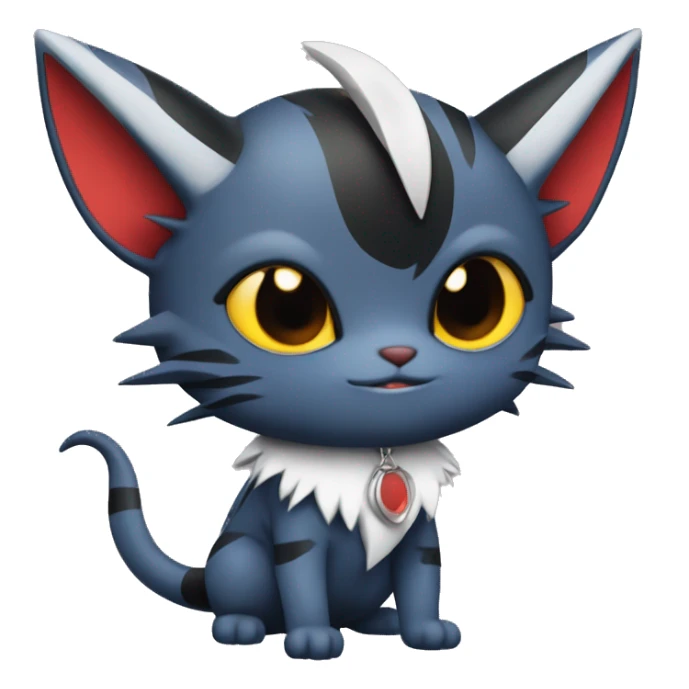  Kawaii Edgy Cool Beautiful Nargacuga-Litten full Outlined body sticker