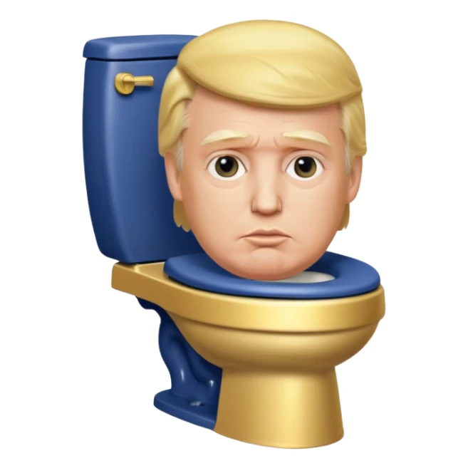 Donald trump on toilet  sticker