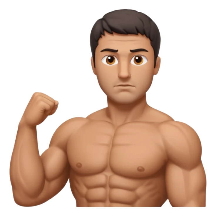 crea a un griego estoico, muy musculoso 3d sticker