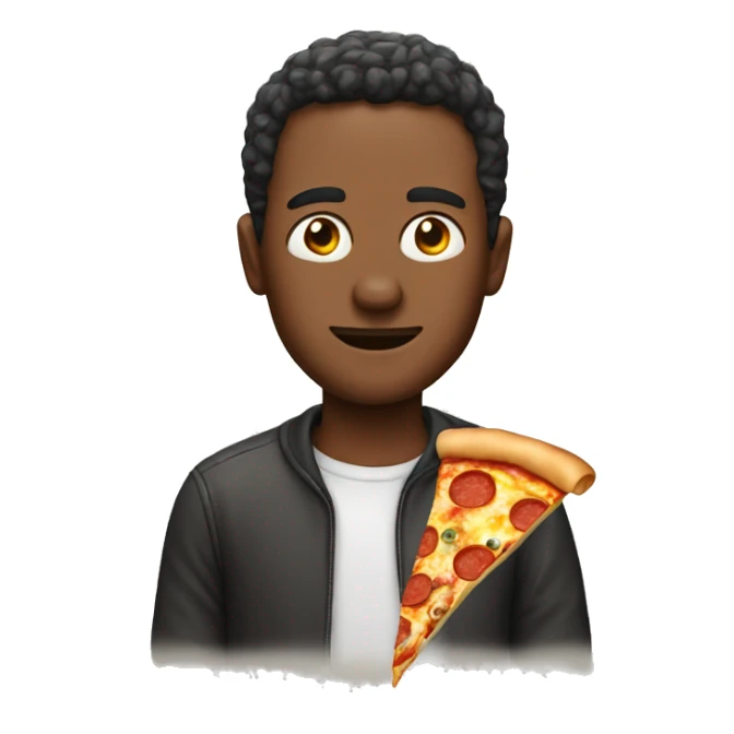 Man made of pizza sticker