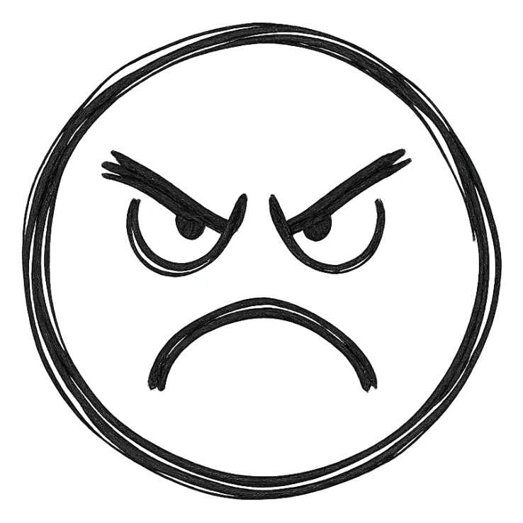 angry and aggressive face sticker