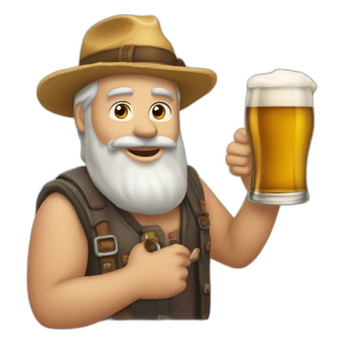 Éric zemour qui bois une bière sticker