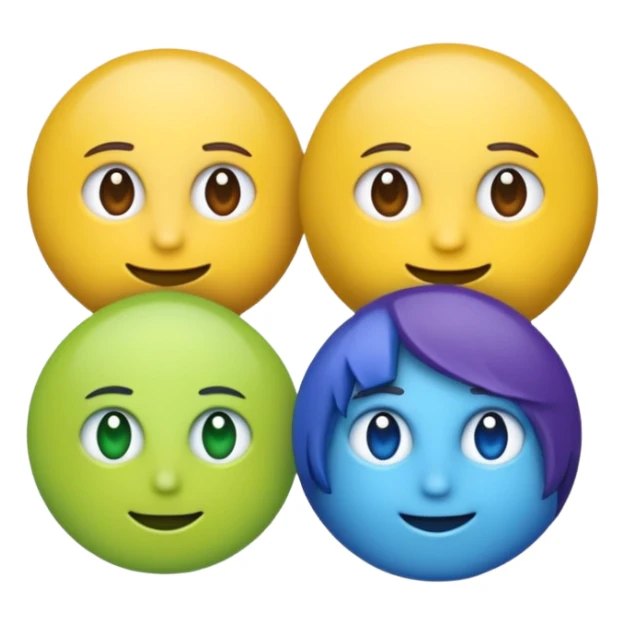 Bandera color azul amarillo morado y verde, seccionada en 4 sticker