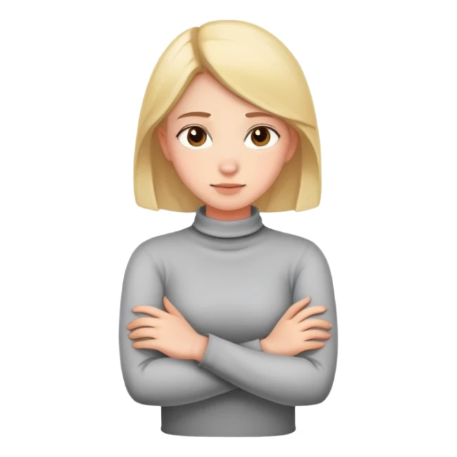 crossed arms around a girls neck  sticker