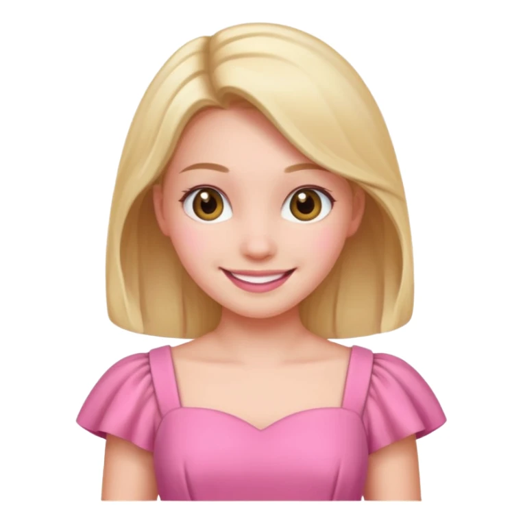 pink nice dress girl sticker