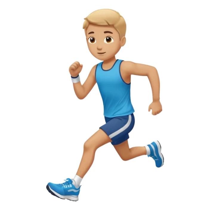 High resolution of ful body kid running  sticker