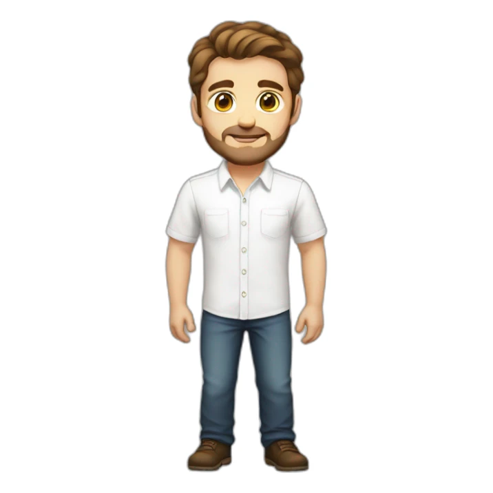 developer glass brown hair european white shirt sticker