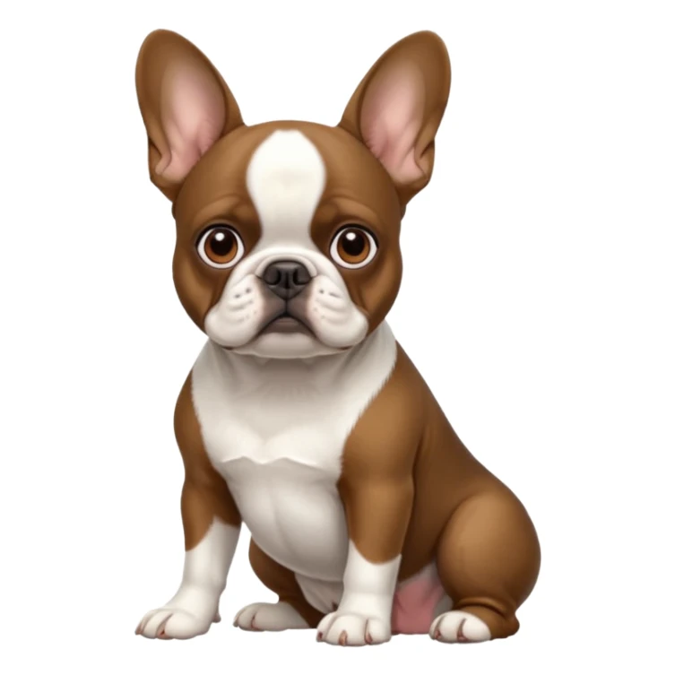 White French bulldog and brown Boston terrier sticker