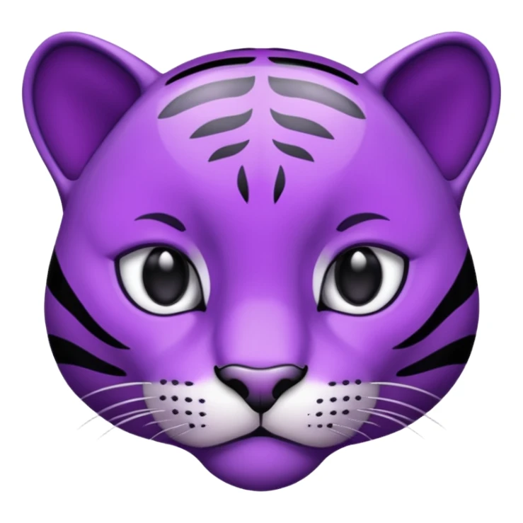 Purple Panther face tileted to the slight right sticker