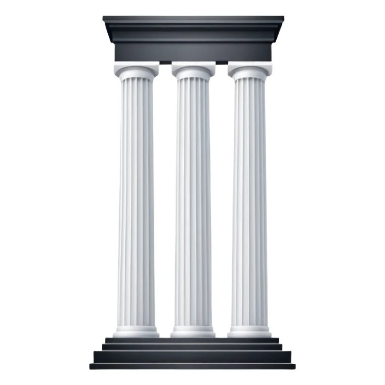 A minimalistic diagram or a set of neat columns and lines arranged logically and symmetrically, without numbers or signatures. sticker