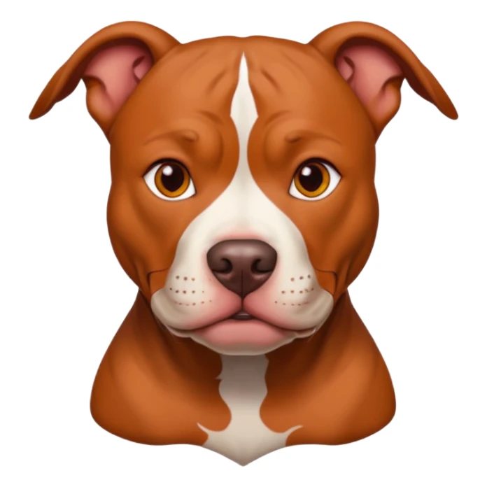 very tattoed pitbull dog with red hair sticker