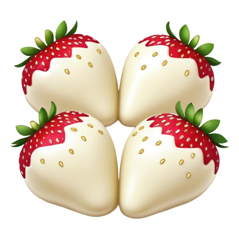 white chocolate covered strawberries with glitter  sticker