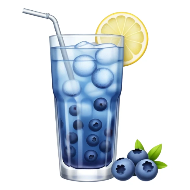 Ice cold glass of blueberry lemonade sticker