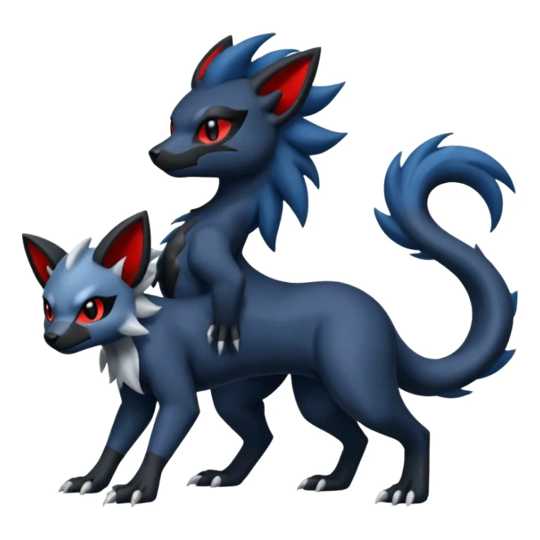 Zorua-Absol-Salandit-fusion (full body) sticker