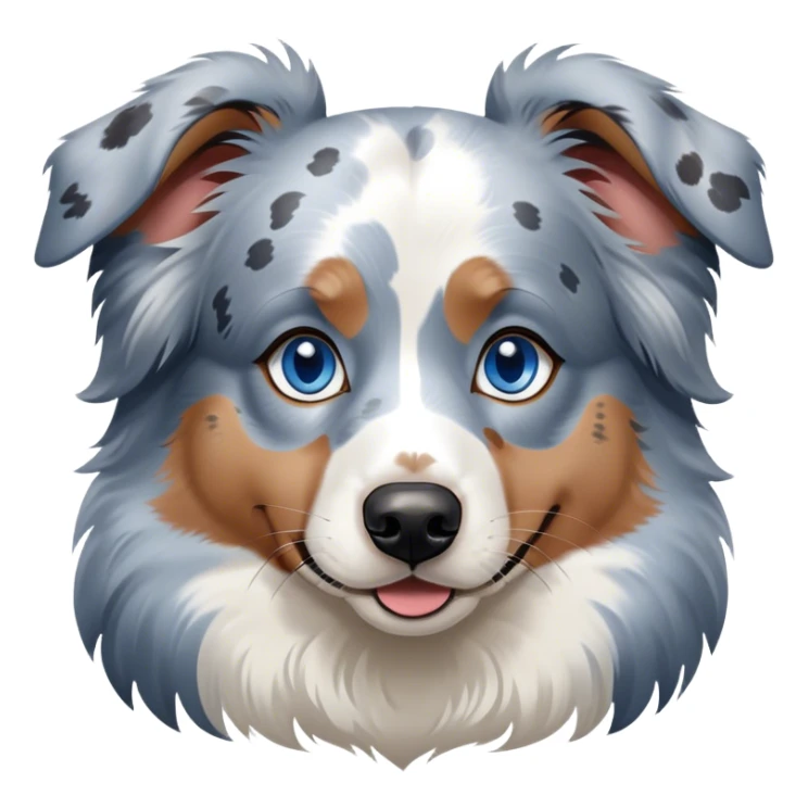 blue merle australian shepherd blue eyes sticker