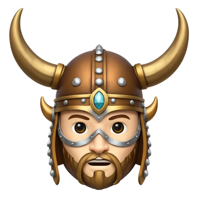 Solo el casco vikingo con cuernos sin cara de persona sticker