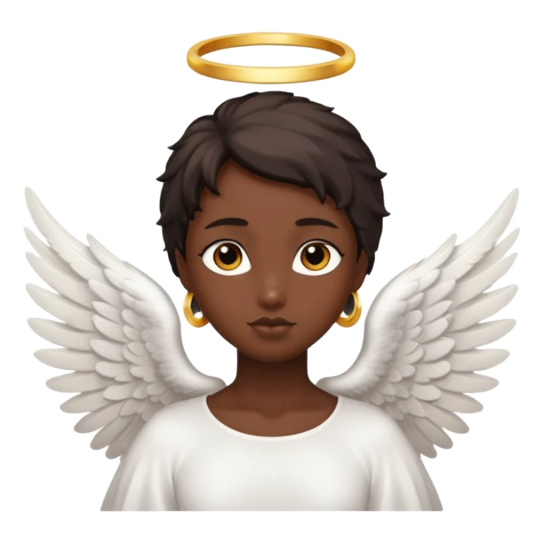 dark skin angel sticker