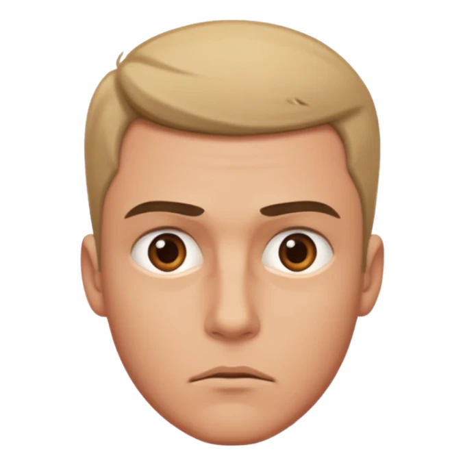 I want the the guy emoji but have his eyes  looking up sticker