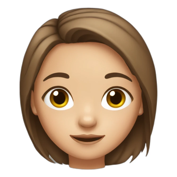 Girl with brown hair and petit brabancon sticker