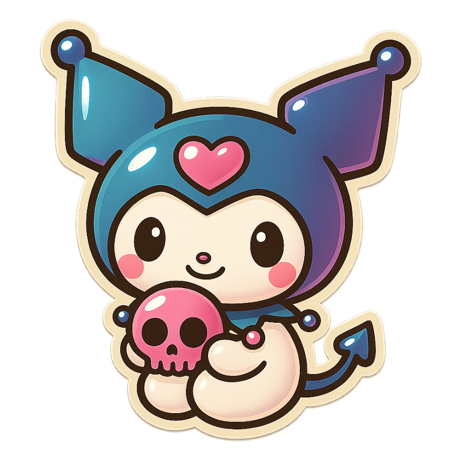 Remove the background, keep Kuromi character only, preserve original style, transparent background sticker