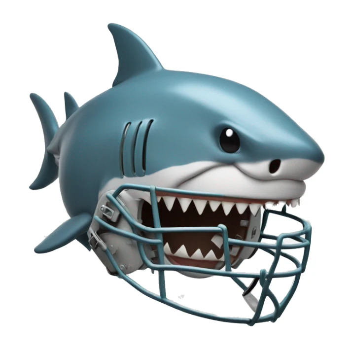 shark wearing a football helmet sticker
