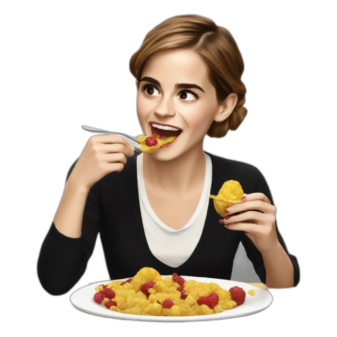 emma watson eating banner sticker