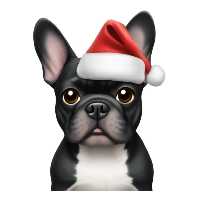 Black French bulldog Christmas  sticker