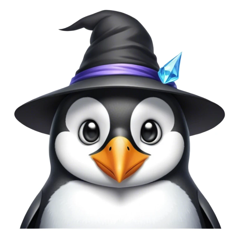 Penguin wizard sticker