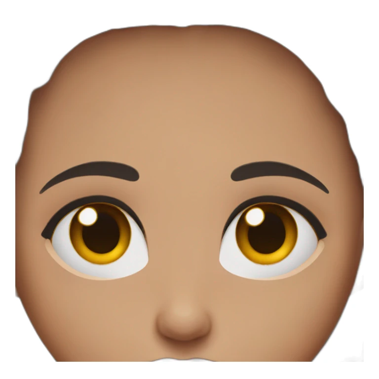 Girl with brown eyes and half red half black hair sticker