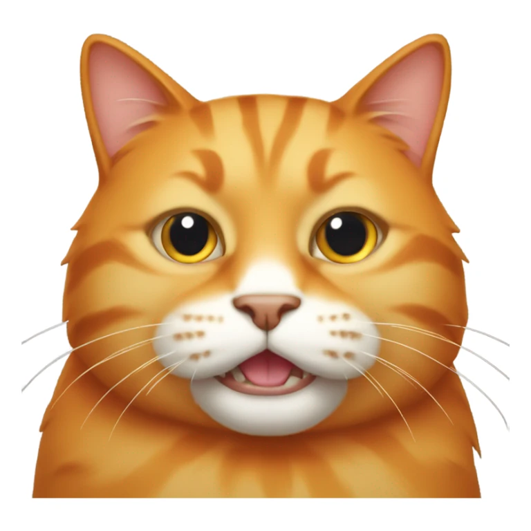 Big Fat orange cat with white mouth sticker