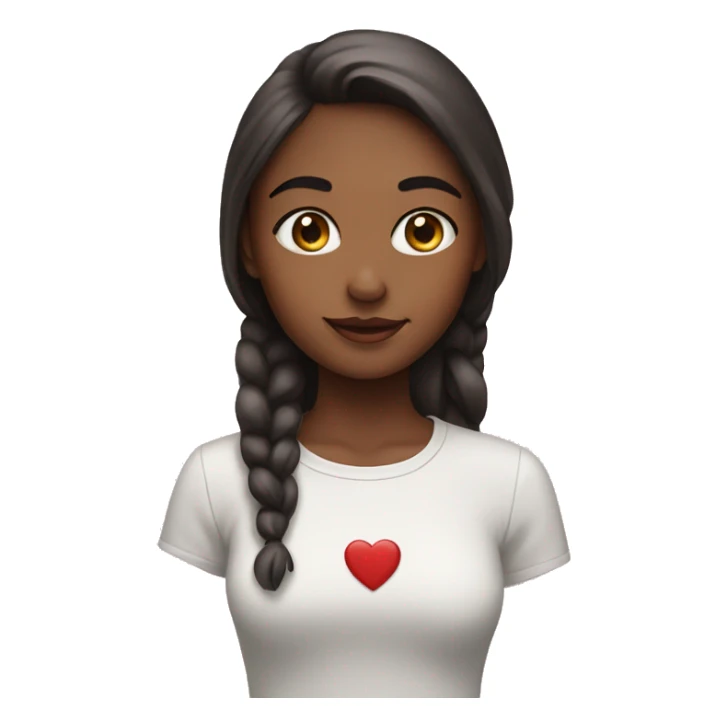 Girl with heart eyes sticker