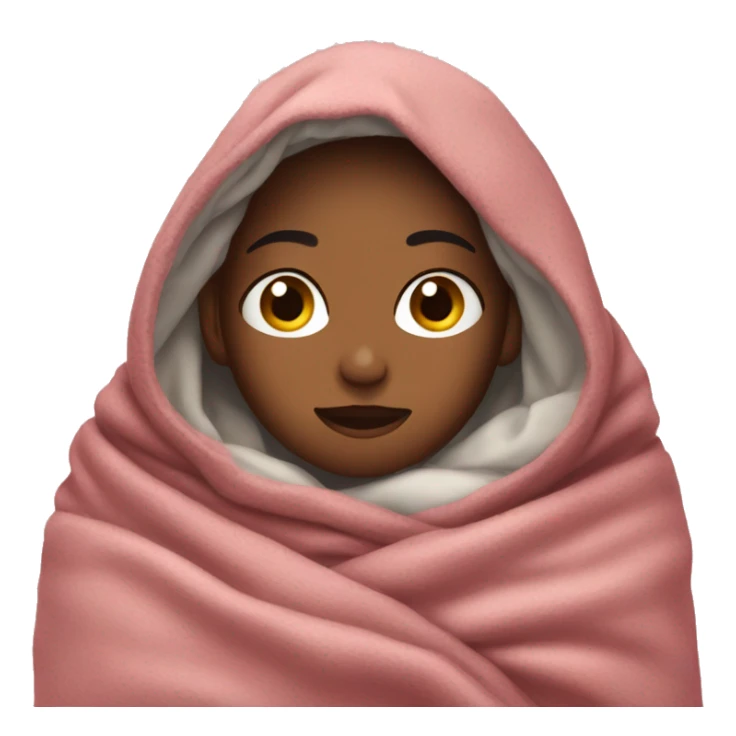 the girl wrapped herself in a blanket sticker