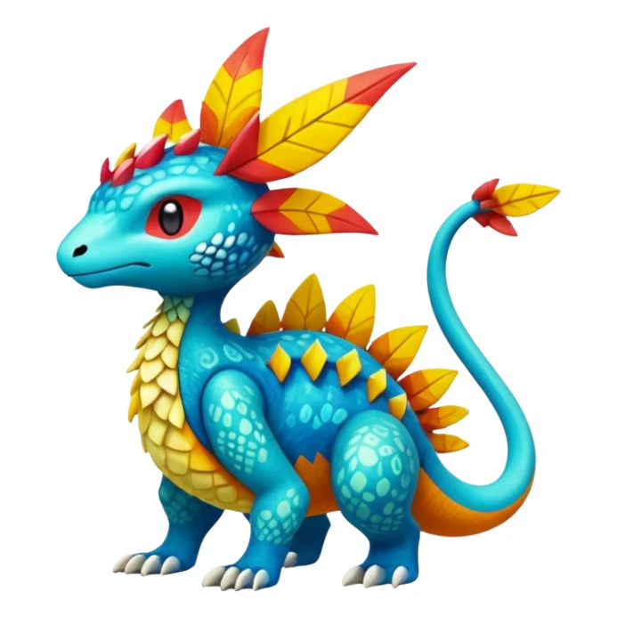 Colorful Exotic Pokémon-Fakémon-hybrid-creature (full body) sticker