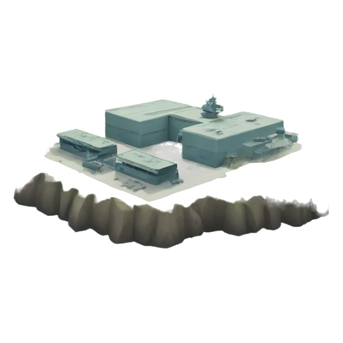 A military base in the ocean sticker