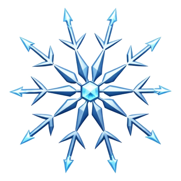 A thunderstorm snowflake that consists of lightning sticker
