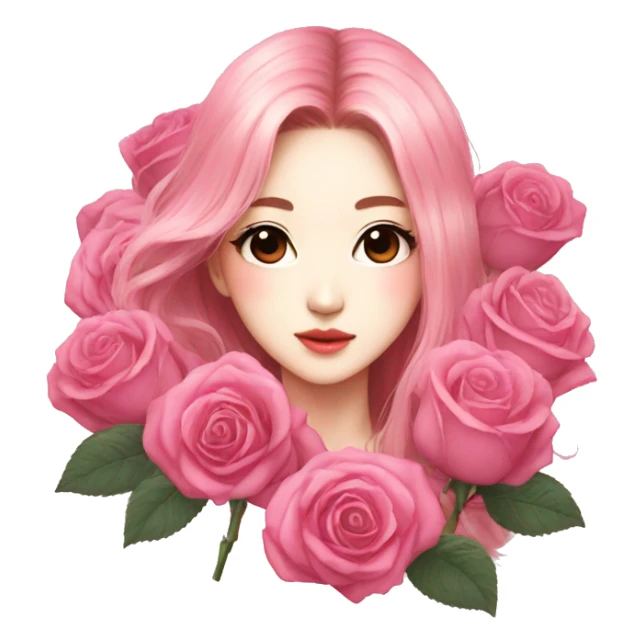 Rose de black pink kpop art sticker