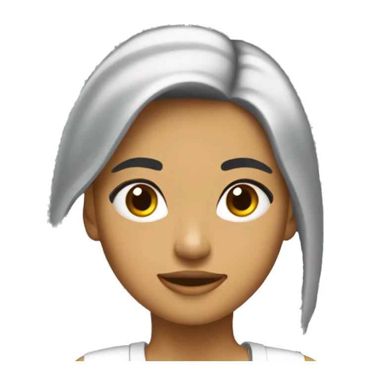 Chica pelo medio largo morena sticker