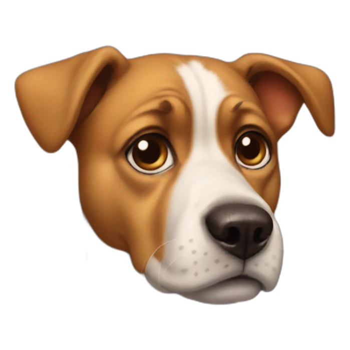 a dog with the face of robert downey jr sticker