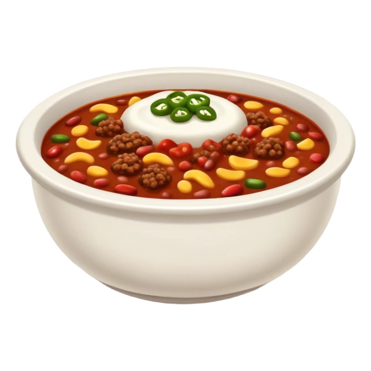Bowl of chili sticker
