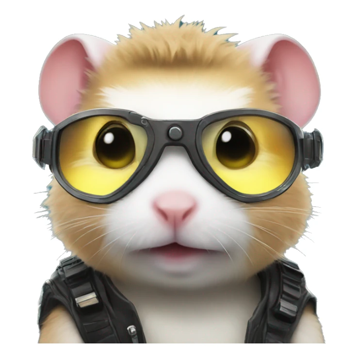 Cyberpunk hamster  sticker
