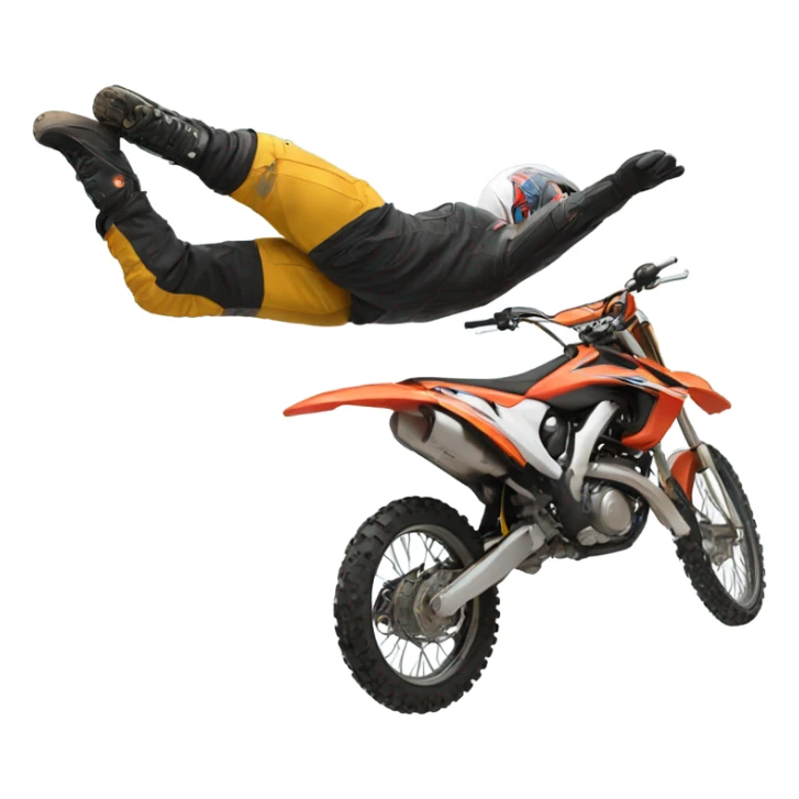 Dirtbike rider backflip sticker